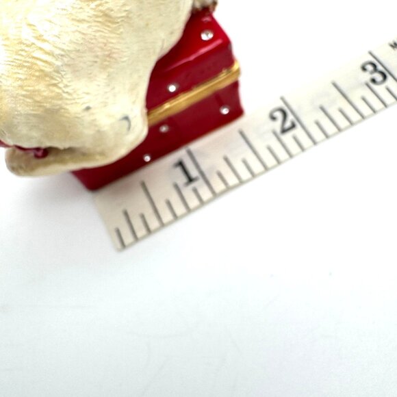 Hand-Painted Cat Trinket Box Crystals Pewter Polyresin Gift - Picture 2 of 9